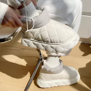 Winterstiefel, Schlupfstiefel, Schneestiefeletten, Plüschstiefel, wasserdichte Stiefel, Pufferstiefel