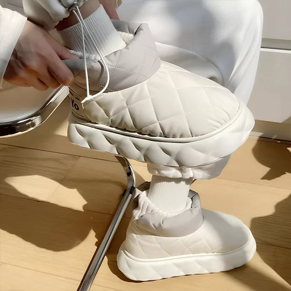 Winterstiefel, Schlupfstiefel, Schneestiefeletten, Plüschstiefel, wasserdichte Stiefel, Pufferstiefel