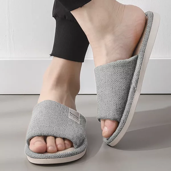 home slippers, comfy house shoes, open-toe slippers,